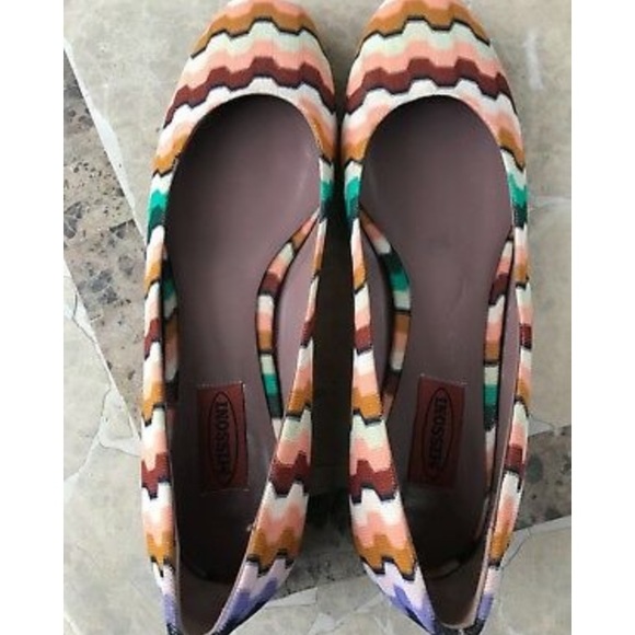 Missoni zig- zag so 9 made in Italy flats - Picture 1 of 7
